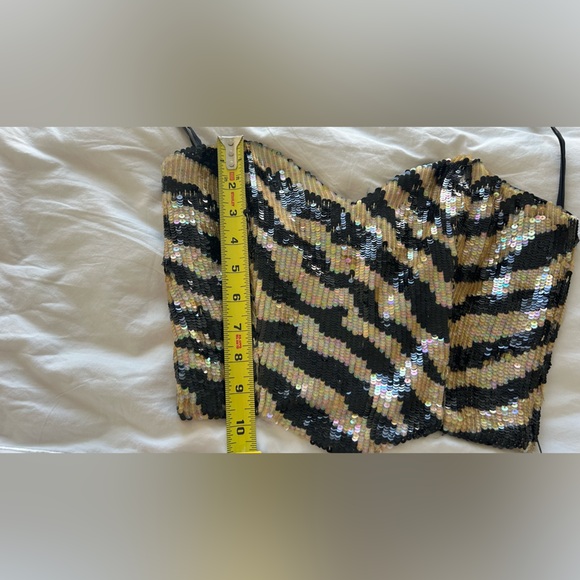 Jeanette kastenberg sequin crop bustier top - Picture 12 of 16